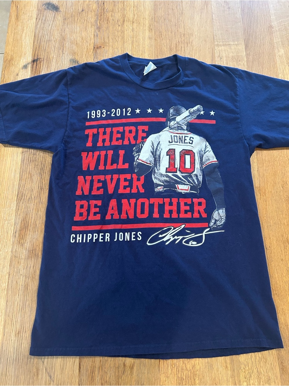 Chipper Jones Navy Graphic Tee - 'There Will Never Be Another'